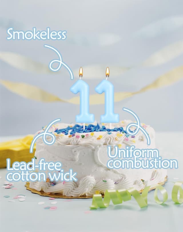 Detalle de Hongplus Macaron Pink Number 17 Candle – pastel “17” birthday cake topper