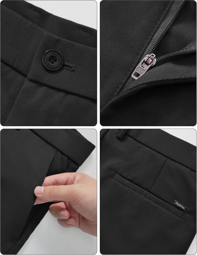 Thumbnail 4 de Plaid&Plain Men’s Slim Fit Dress Pants