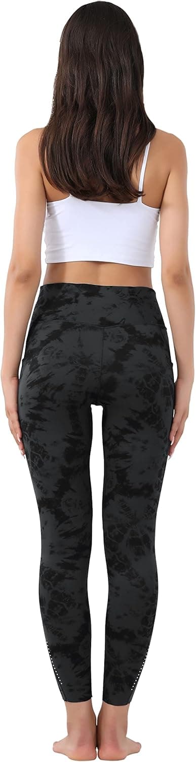 Detalle de OVRUNS high-waist gym leggings with pockets for women (yoga, running & compression)