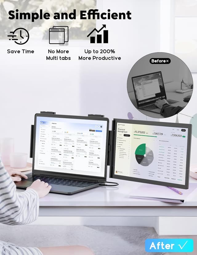 Thumbnail 6 de HONGO Laptop Screen Extender 14" FHD