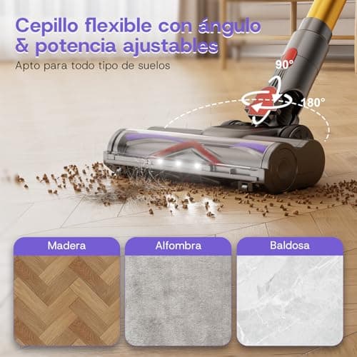 Thumbnail 7 de Aodebiao V16 aspiradora sin cable 55KPa (600W) con pantalla LED táctil y modo AUTO