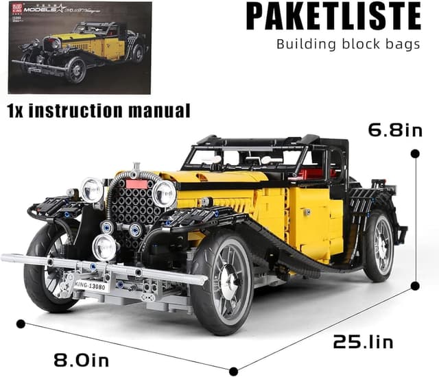Thumbnail 4 de Mould King 13080 coche clásico 3564 piezas