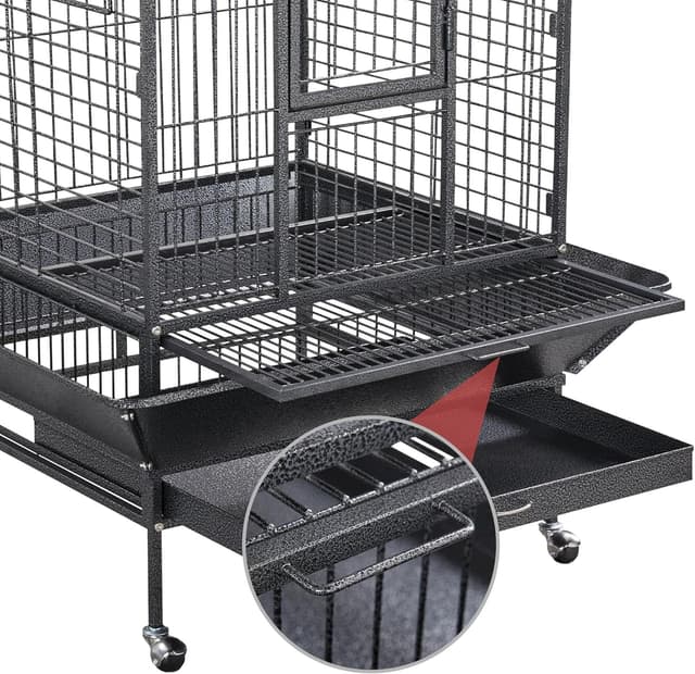 Thumbnail 6 de Yaheetech Rolling African Grey Parrot Cage 160cm