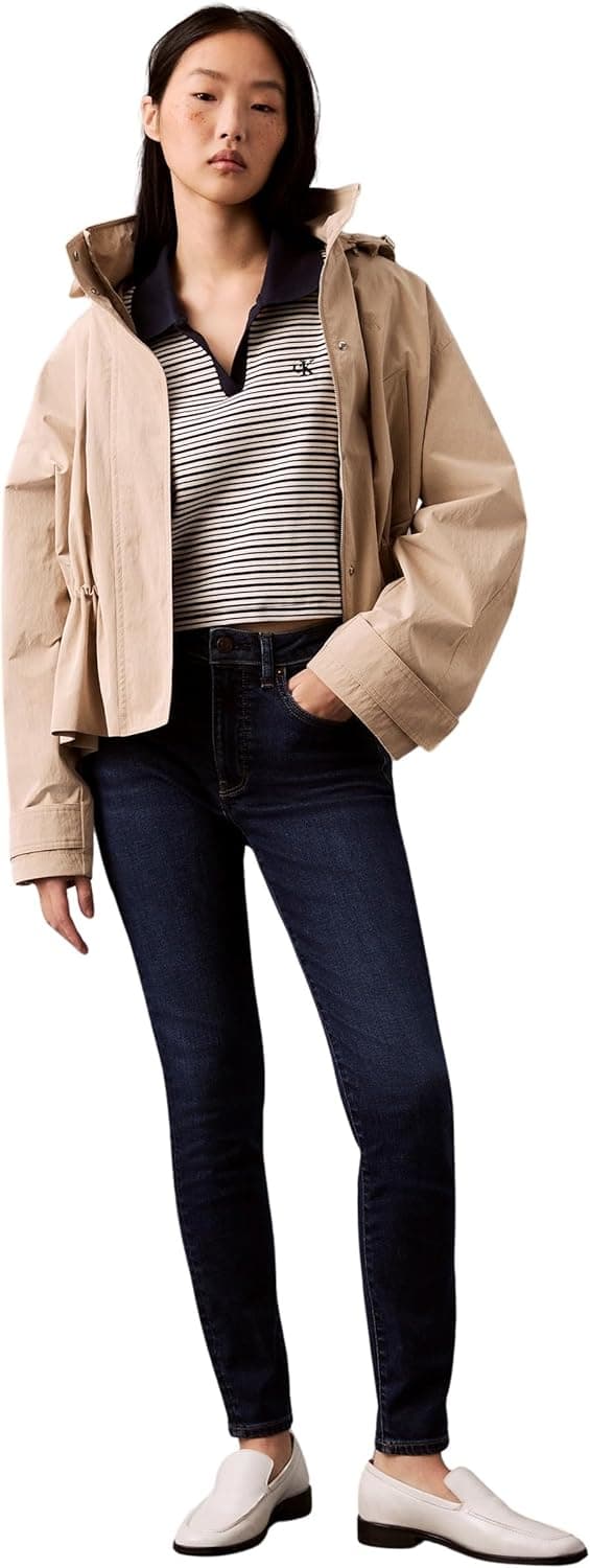 Detalle de Calvin Klein Donna Jeans Skinny Blue Orbit, vita media
