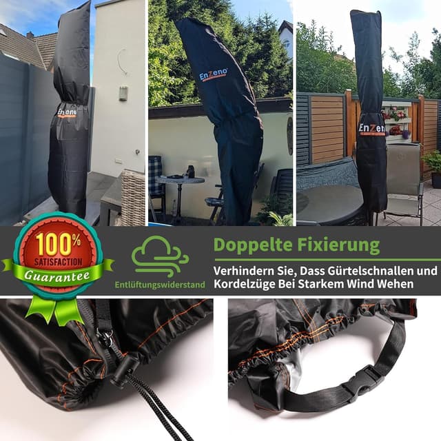 Detalle 2 de Enzeno Schutzhülle für Sonnenschirme Ø 3,5 m