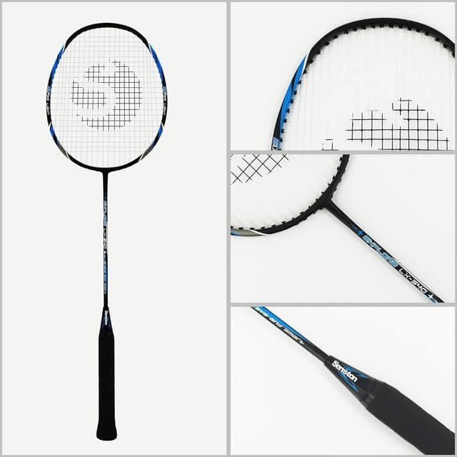 Detalle de Senston 2 Pieces Badminton Set (lightweight 100% graphite shaft) with bag, 2 shuttles and 2 overgrips