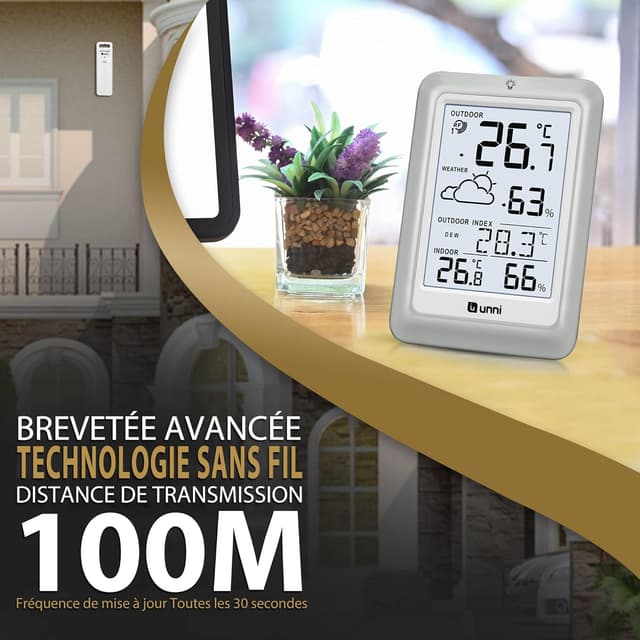Detalle de Thermomètre hygromètre numérique 100 m