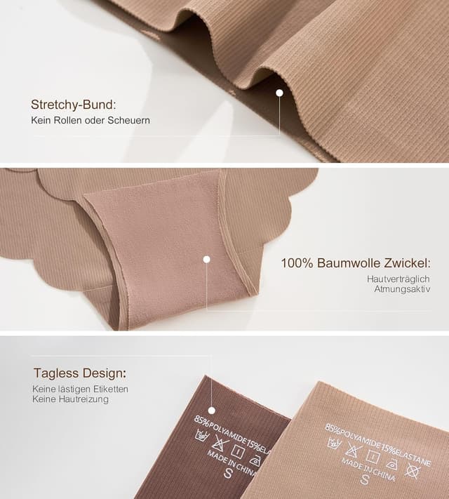 Detalle 2 de SHARICCA Nahtlos Slips Hohe Taille