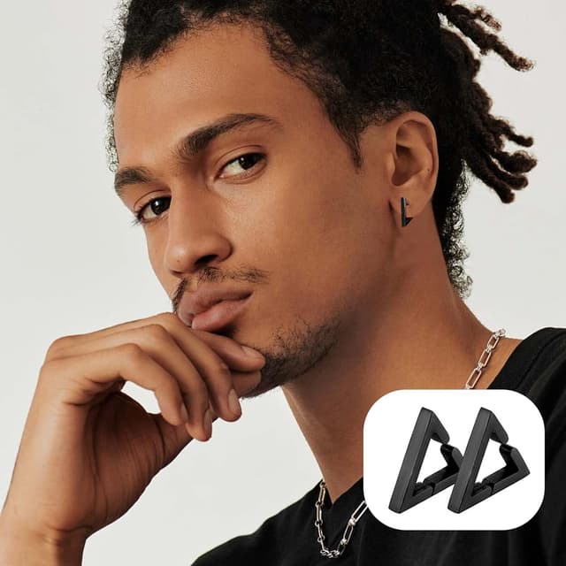 Detalle 2 de JENCVNL Magnetische Ohrringe aus Edelstahl – Set mit 4/6 Paaren (6/8 mm) mit Zirkonia-Optik