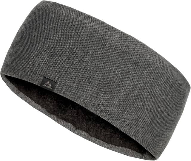 DANISH ENDURANCE Bandeau laine mérinos avec doublure polaire thermique gris foncé (S/M) – unisexe