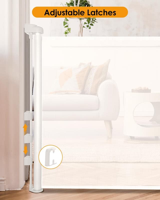 Detalle 1 de Retractable mesh stair gate 2 pack 140cm