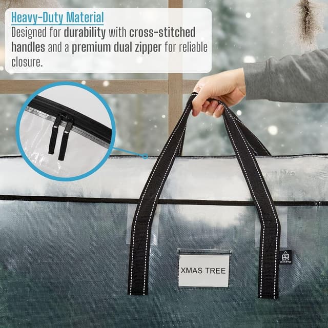 Thumbnail 5 de VENO 2 Pack Clear Christmas Tree Storage Bag 7.5 ft 🎄