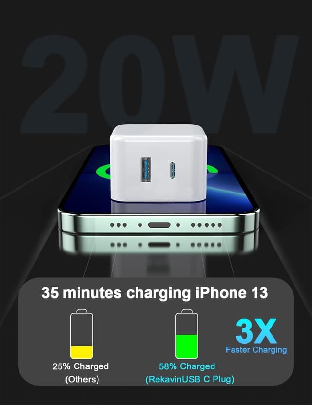 Detalle de USB C Plug Fast Charge 2-pack for iPhone