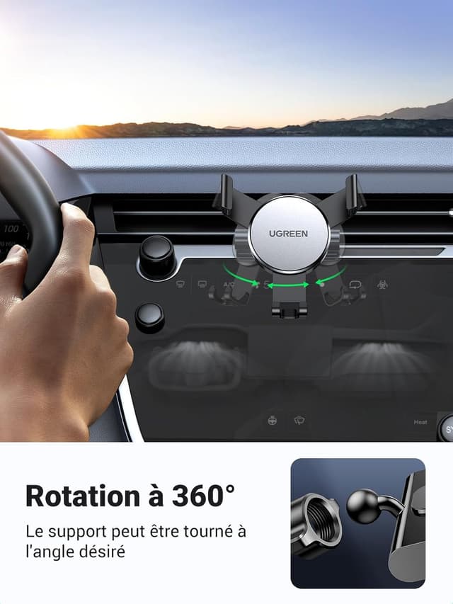 Thumbnail 3 de UGREEN Support Voiture Gravité CD Aluminium