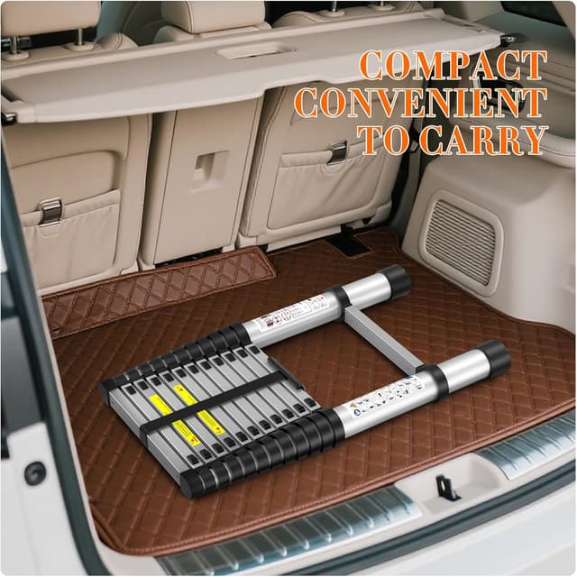 Detalle de POONO 16.5FT heavy-duty telescoping ladder