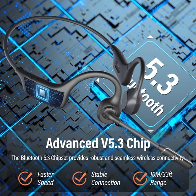 Detalle 2 de MONODEAL Bone Conduction Headphones with Mic, 33 g