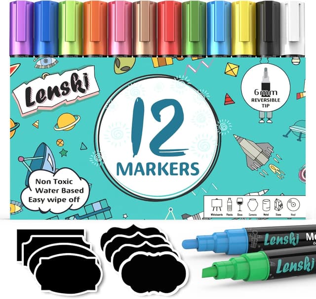 Thumbnail 6 de Lenski 21 Kreidestifte für Fenster 🖍