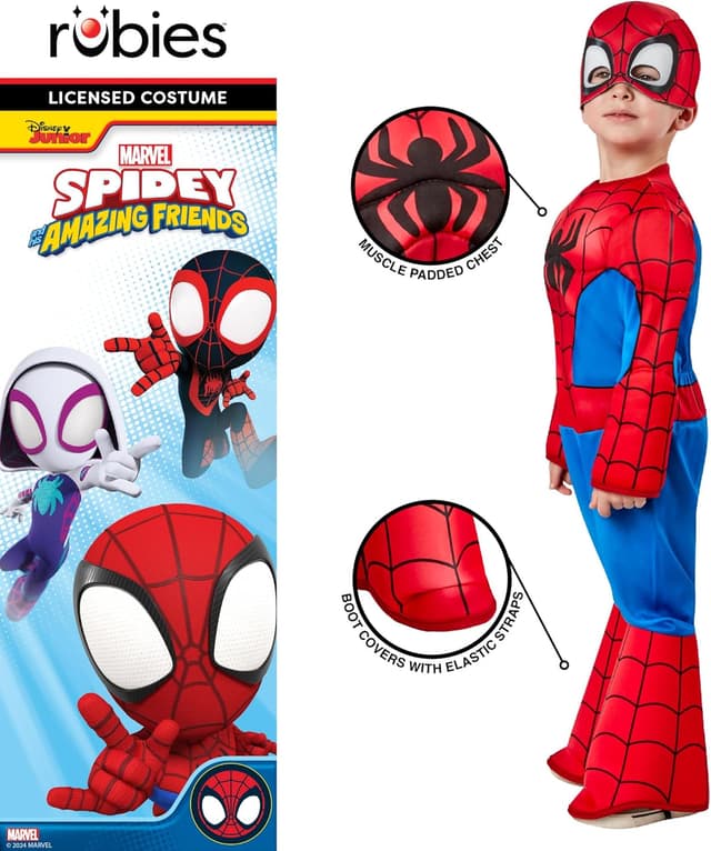 Detalle 2 de Rubies Spider-Man Deluxe Toddler Costume