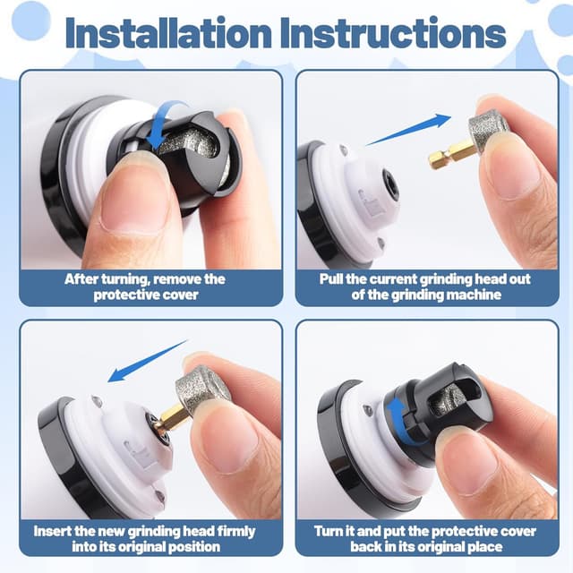 Detalle de Heusom Silent Groom Pro Nail Grinder (Quiet dog & cat nail grinder) with 3-speed control, LED light and USB rechargeable battery