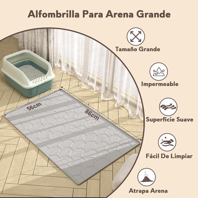 Thumbnail 3 de Garoopion Alfombra 86x56 cm para gato