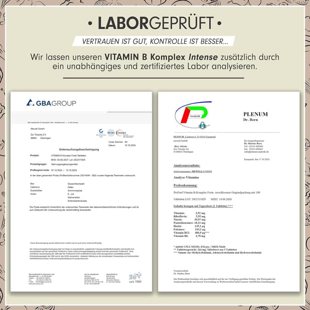 Thumbnail 5 de Vitamin B Komplex hochdosiert 180 Tabletten