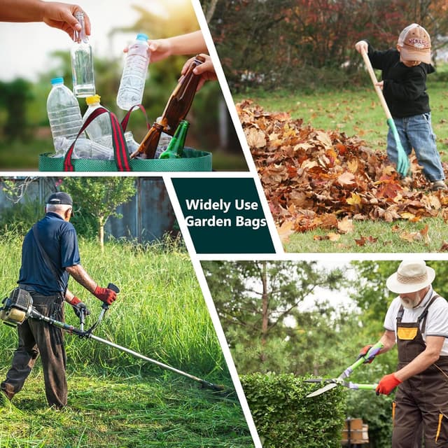 Thumbnail 6 de Heavy Duty Garden Waste Bags with Handles (2x 500L + 1x 120L) – Reusable Waterproof Yard Sack