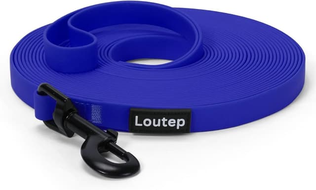 Detalle de Loutep Biothane Schleppleine für Hunde – als Trainings- und Laufleine in Längen von 3 m bis 20 m