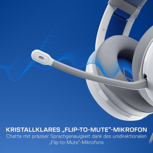 Detalle 2 de Turtle Beach Atlas 200 Wired Gaming Headset (PS5/PS4, offiziell für PlayStation) – weiß