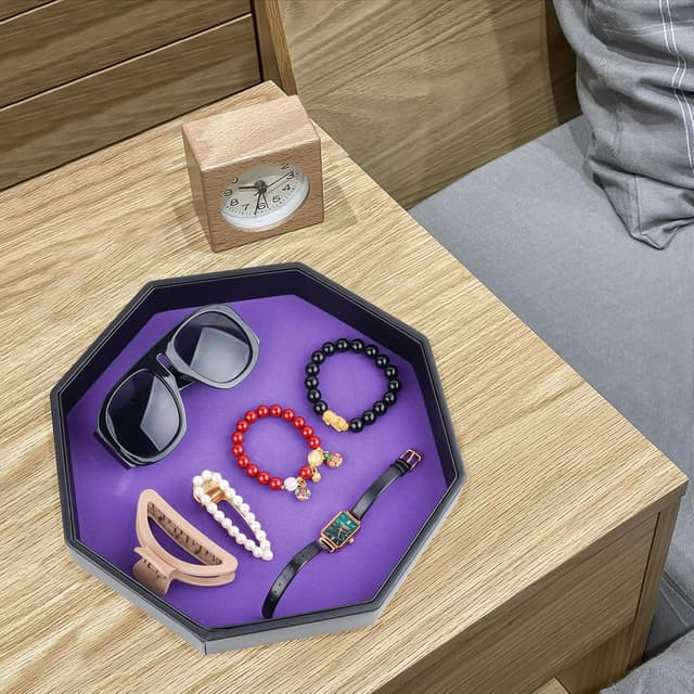 Thumbnail 6 de TOPTAN Dice Rolling Tray Purple PU Leather