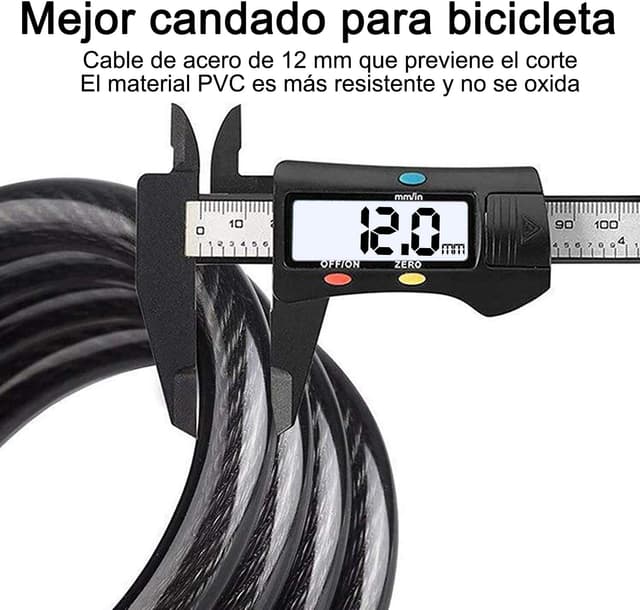 Detalle 2 de REHKITTZ Candado Cadena 120 cm combinacion 5 dígitos