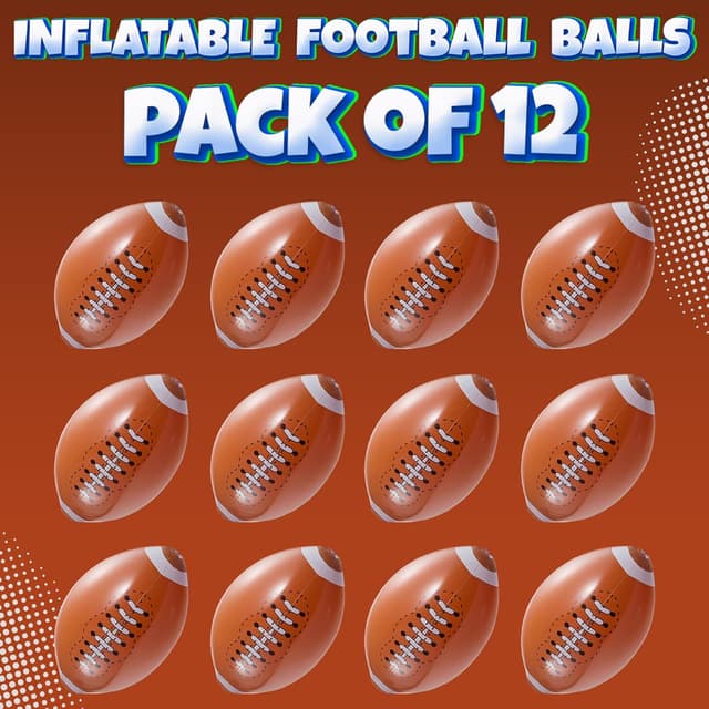 Thumbnail 6 de Bedwina 12-Pack 16" Inflatable Footballs 🏈
