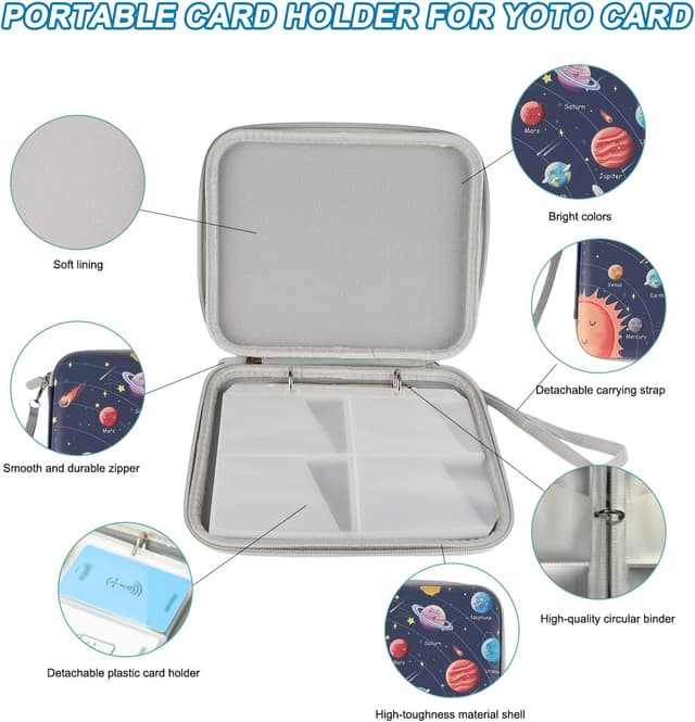 Detalle de Noaya Card Case Card Holder with Zipper – 80-pocket card binder for 2.3 x 3.4 inch cards