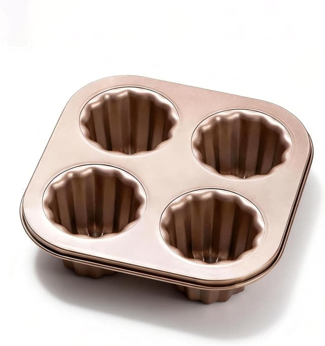 Imagen de Moule à cannelés en acier au carbone antiadhésif doré 🍰 en OfertitasTOP