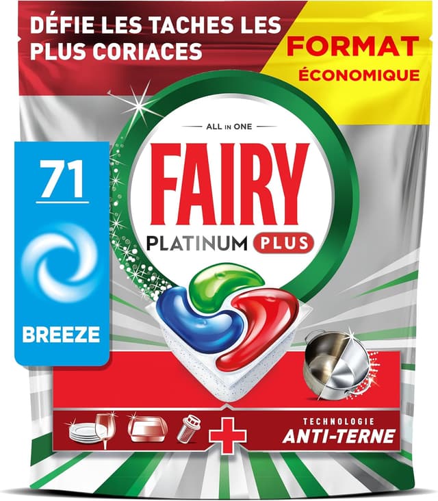 Thumbnail 6 de Fairy Platinum Plus tablettes lave-vaisselle au citron, technologie anti-terne et anti-calcaire (125 tablettes)