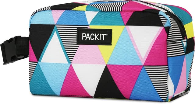 Detalle 2 de PackIt Freezable Snack Box (Triangle Stripes) — cool, collapsible snack storage