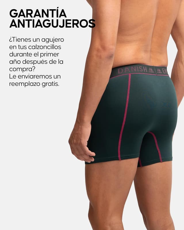 Detalle 2 de Danish Endurance Men's Sports Trunks 3-Pack 3 unidades