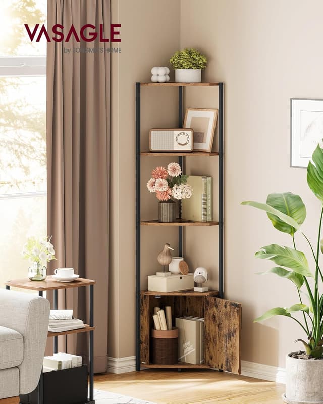 Detalle 2 de VASAGLE LBC580K01 mensola angolare da 5 ripiani