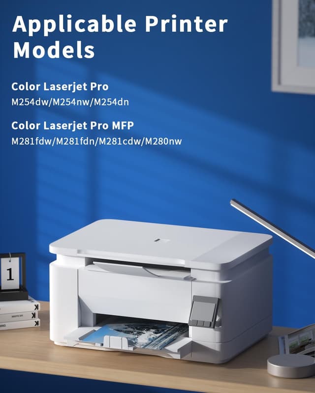 Detalle 2 de Colorfly 203X CF540X Toner Cartridge Compatible 4 Pack (CF540X/CF541X/CF542X/CF543X) for HP LaserJet Pro