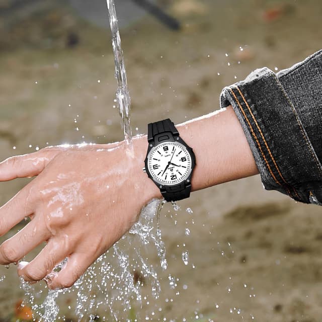 Thumbnail 4 de LENQIN Herren Uhr Analog Quarz 3ATM