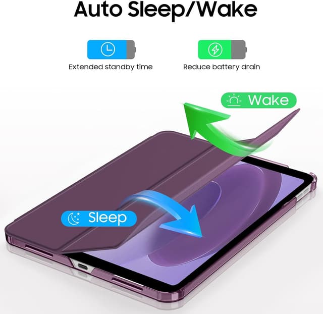 Thumbnail 6 de FINTIE Hülle für iPad 11. Generation 2025 (A16) & iPad 10. Generation 10,9 Zoll 2022 – ultradünnes Case mit transparenter Rückseite, Lila