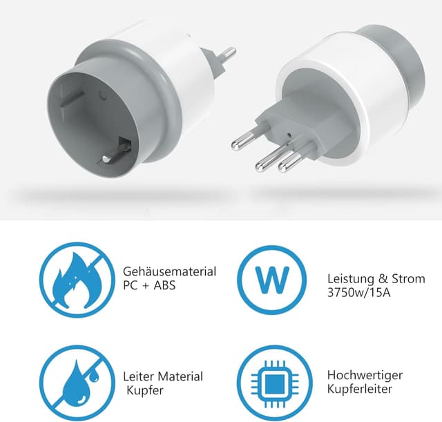 Detalle de PABANCE Schweiz Reiseadapter Typ J 250V