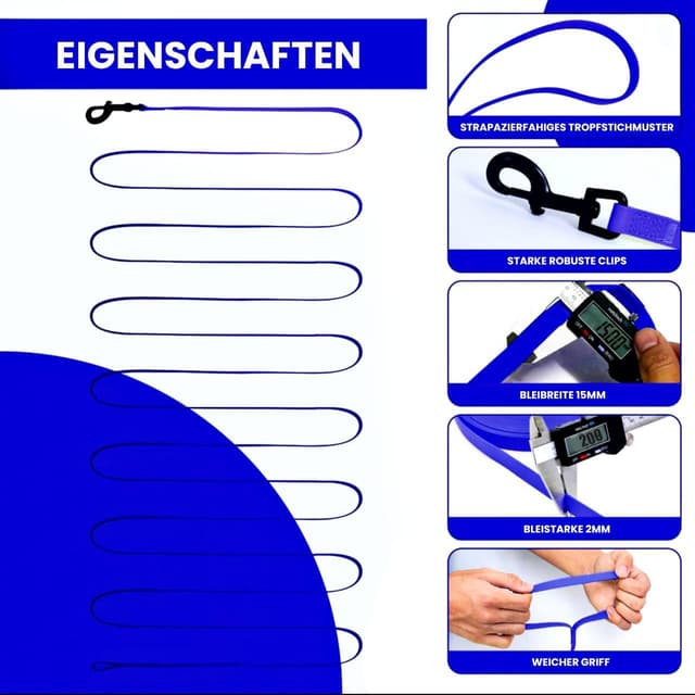 Thumbnail 6 de Loutep Biothane Schleppleine für Hunde – als Trainings- und Laufleine in Längen von 3 m bis 20 m