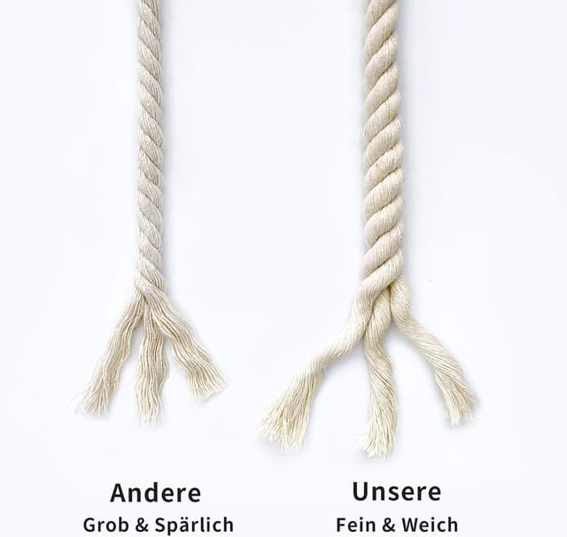 Detalle 2 de Cotton Rope 12mm Thick White Macramé Rope 4m