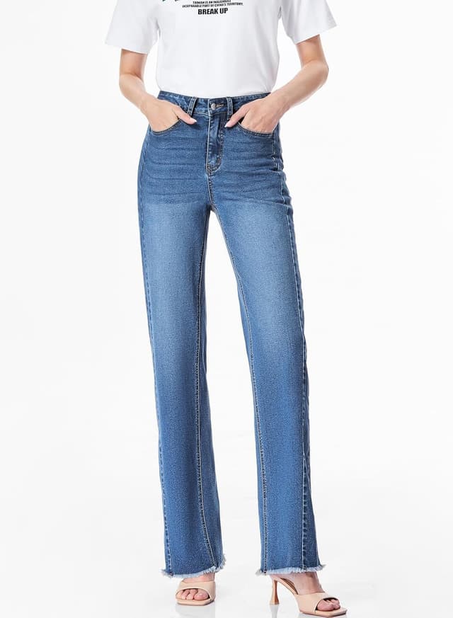 Thumbnail 4 de Sidefeel Zimbaplatinum High-Waist Wide-Leg Jeans for Women