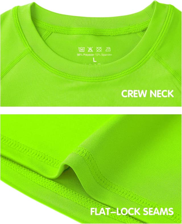 Detalle 2 de Roadbox Boys Base Layer Tops (1–2 Pack) – Kids Compression Shirts Long & Short Sleeve for Football and Sports