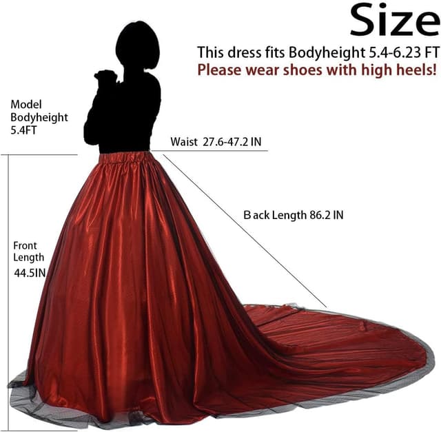 Thumbnail 1 de GRACEART Bridal Tulle Train Skirt 219 cm