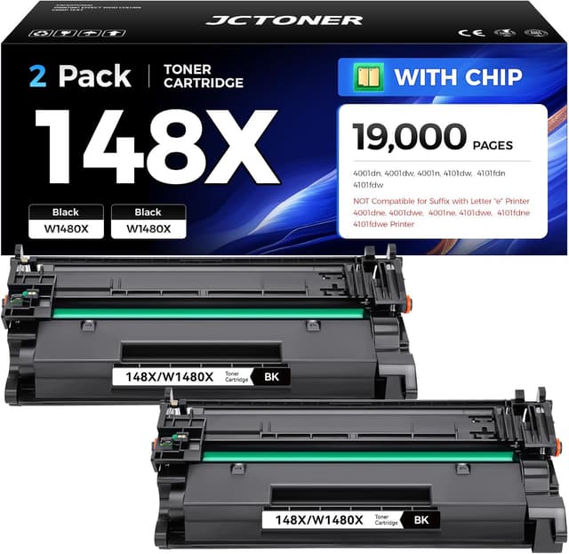 Detalle de HP 148X Black Toner Cartridge 2-Pack 🖨