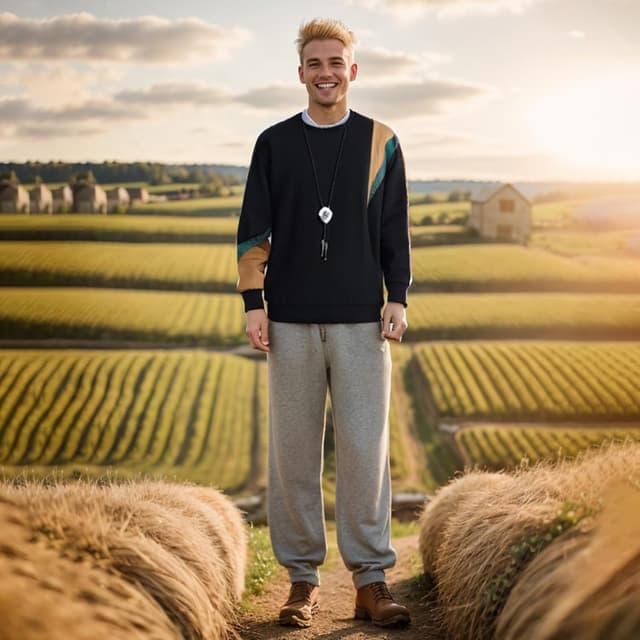 Detalle 2 de Covisoty Herren Sweatshirt Rundhals