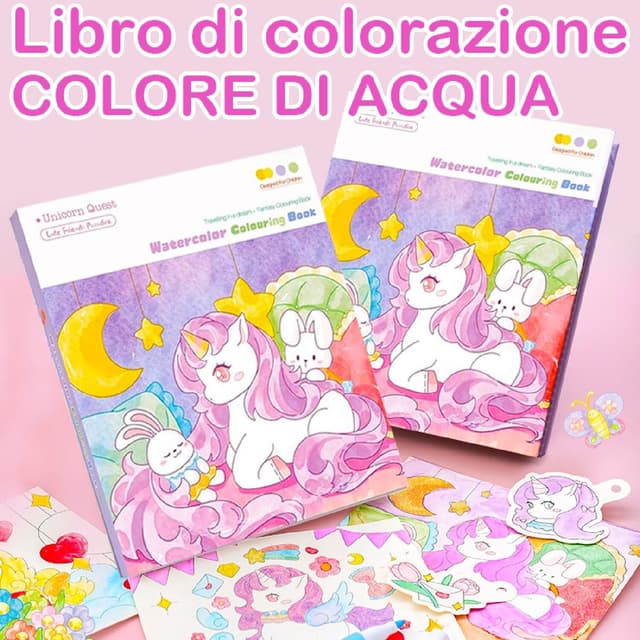 Detalle 2 de Aannanl Libro da Colorare con Acqua 24 pagine 🎨