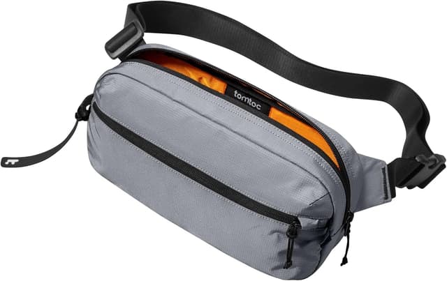 Detalle de tomtoc Borsa da petto 3,5L con protezione RFID, grigio (tracolla regolabile fino a 169 cm) per iPad mini 2024